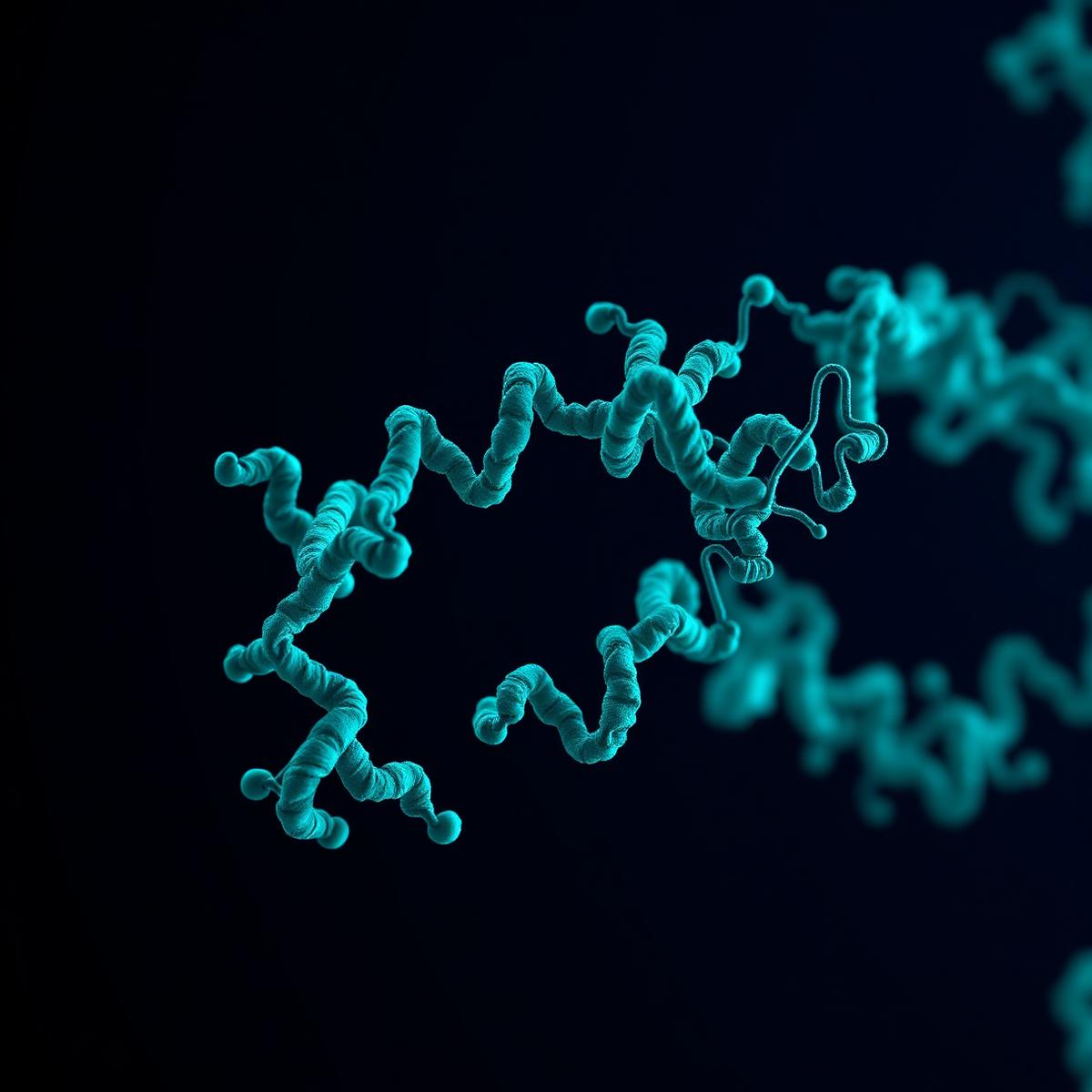 3D molecular structure of BRAF kinase inhibitor candidate